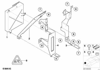 Amplificador de sistema HiFi para BMW E46 (OEM 65128376312). BMW original
