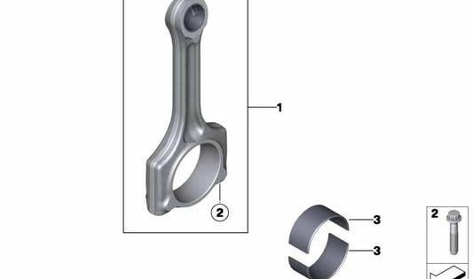 Semicojinete de cigüeñal 40,00 mm OEM 11247588267 para MINI R55, R56 One con motor N12. Original MINI.
