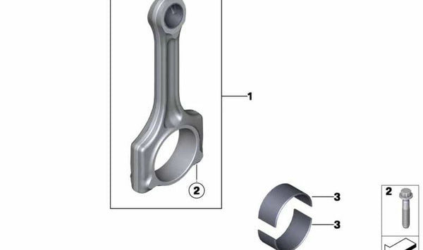 Semicojinete de cigüeñal 40,00 mm OEM 11247588267 para MINI R55, R56 One con motor N12. Original MINI.