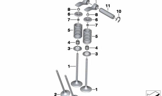 Cazoleta OEM 11347721191 para BMW Motorrad 3/20, 700, K75, K1, R3, HP2, R nineT (todos los modelos). Repuesto original BMW Motorrad.
