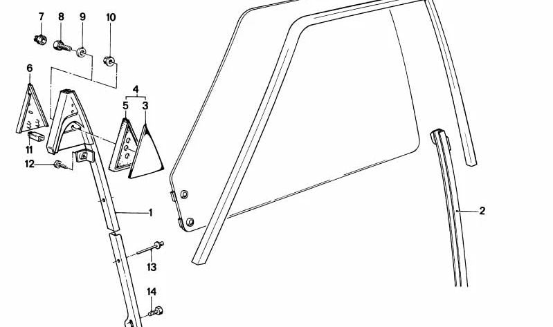 Cubierta derecha OEM 51321862414 para BMW E12. Original BMW.