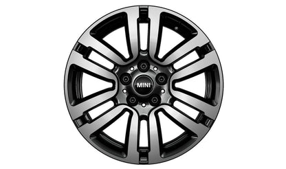 Cerchio in lega 17" 7J ET54 Jet Black Uni OEM 36106873929 per MINI F55, F56, F57, F56 BEV, F56 LCI, F55 LCI, F57 LCI... e altro. MINI originale.