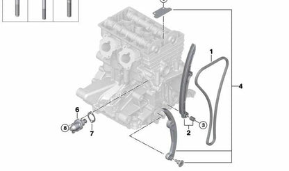 Tensor de cadena de distribución OEM 11318544896 para BMW i3 (I01). Original BMW.