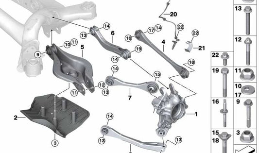 RIGHT RETAIL SUPPORT OEM 33306879524 for BMW G22, G23. Original BMW.