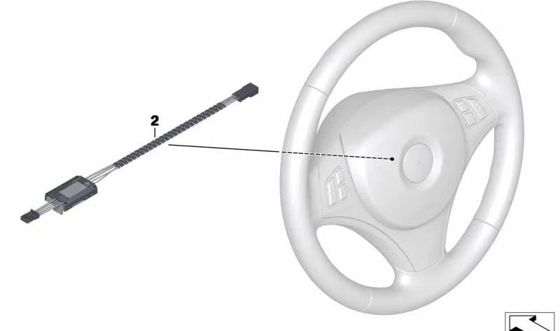 Módulo calefacción volante OEM 61319217864 para BMW E81, E82, E87, E88, E90, E91, E92, E93, E84, E89. Electrónica original de volante calefactable. Original BMW.