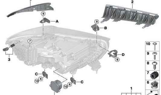 ** Left Farm Board OEM 63115A78393 pour BMW G05, F95, G06, F96. BMW original **