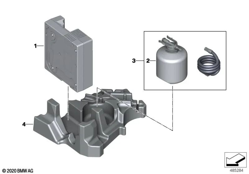 Mobility storage system for BMW I12, I12N, I15 (OEM 71106858843). Original BMW.