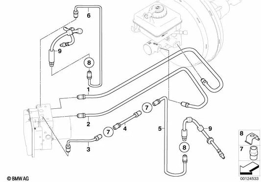 Rohr mit Schutzhülle für BMW 5 E60 -Serie, E60N, E61 -Serie 6 E63, E64 (OEM 34326772473). Original BMW