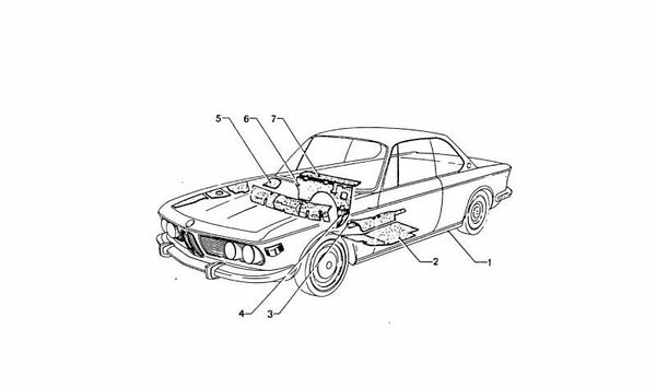 Aislamiento acústico mamparo OEM 51481811933 para BMW E30. Original BMW.