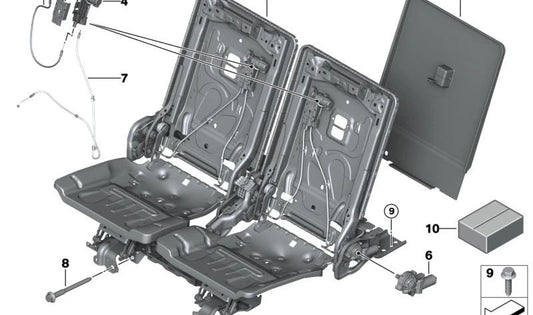 OEM 52209473696 Motor de configuração de backup direito para BMW G07 (X7). BMW original