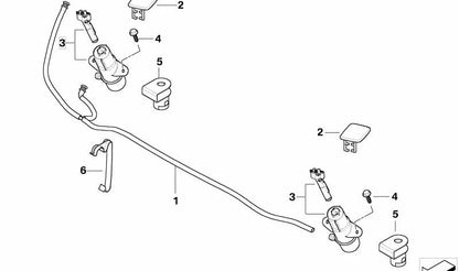 Caperuza imprimada izquierda OEM 61673443131 para BMW X3 E83 (02/2006 - 08/2010). Original BMW.
