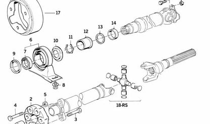 Amortiguador de vibraciones OEM 23131222514 para BMW E30, E28, E34 y Z1. Original BMW.