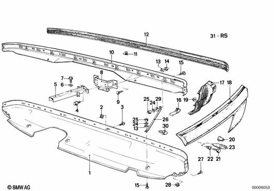 Rubber strip for BMW E23 (OEM 51121852305). Genuine BMW.