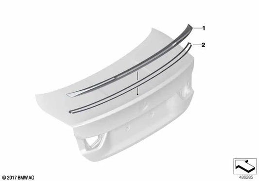 Fita adesiva do spoiler traseiro para BMW F82N (OEM 51628076051). BMW original.