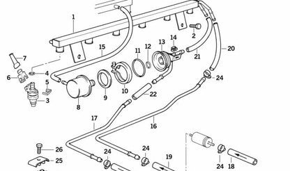 Abrazadera OEM 13531718362 para BMW E36, E34, E32, E31 (Original BMW).
