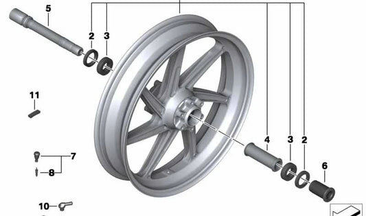 Blue Front HP 3.5x17 OEM 36318551661 para BMW Motorrad HP4 (SK42, HP4) 2012-2014. Pneu BMW Motorrad original.