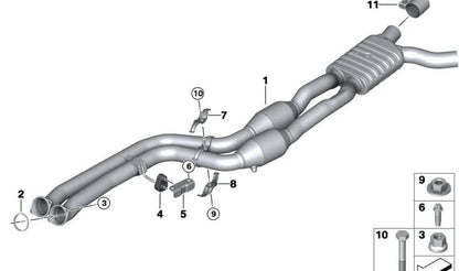 Abrazadera superior para BMW F87N, F80, F82, F83 (OEM 18307850436). Original BMW.