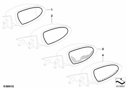 Espejo Izquierdo Calentado Para Bmw E60 E61 E63 E64 - Vidrio Plano. Original Recambios