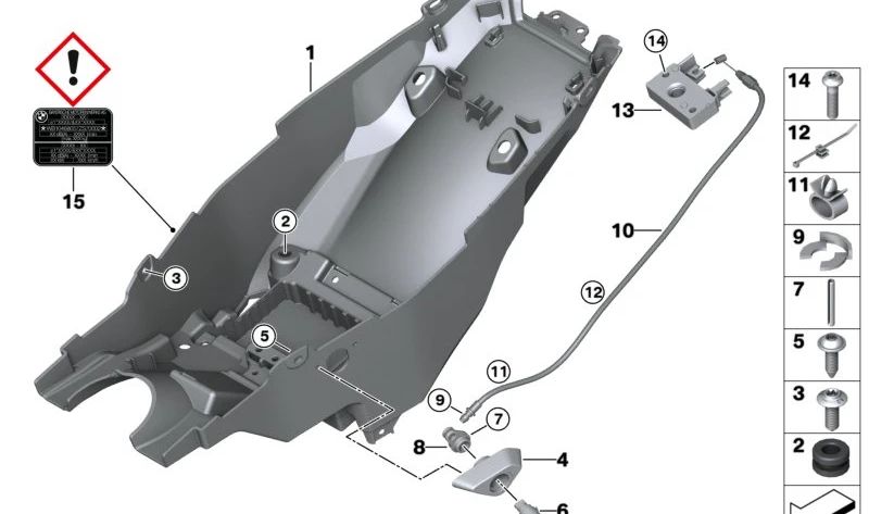 OEM Gummischlauch 46638534532 für BMW Motorräder R 1300 GS, R 1200 R, R nineT, S 1000 RR, F 750 GS, F 850 ​​GS... und mehr. Original BMW Motorrad.