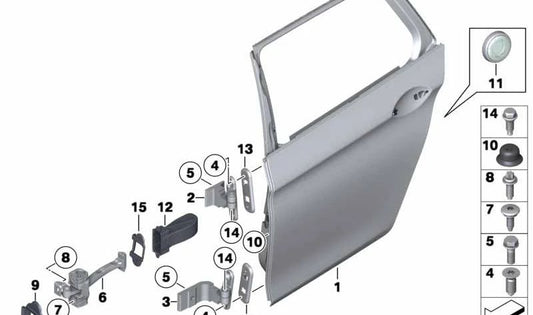 OEM rear door brake cover 51227185637 for BMW F10, F10N, F11, F11N, F18, F18N. Original BMW.