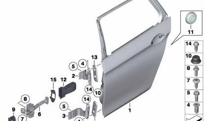 OEM 51227203561 Arruela de ajuste para BMW F07, F10, F11, F01, F02, F04. BMW original.