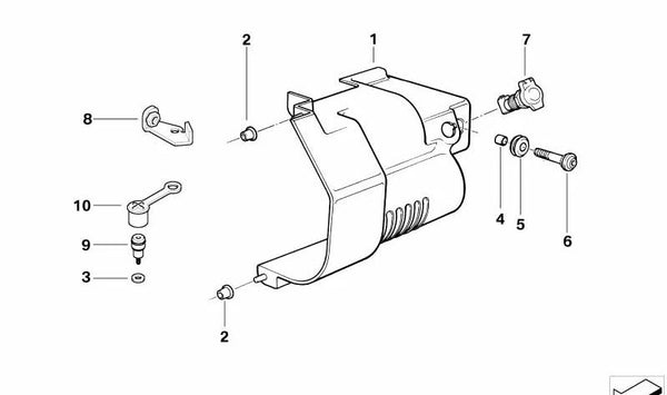 Cubierta de motor de arranque negra OEM 11147652127 para motos BMW R1150GS, R1150GS Adventure, R850R, R1150R. Original BMW Motorrad.