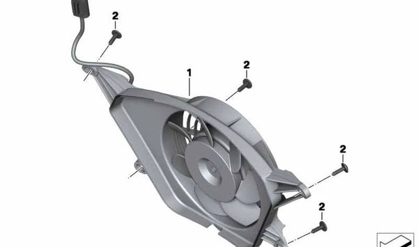 Ventilador OEM 17117677379 para motos BMW K1200GT, K1300GT. Original BMW Motorrad.