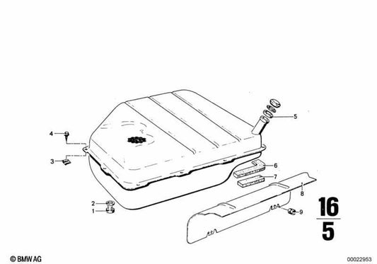 Junta de estanqueidad OEM 16111100205 para BMW E12, E21, E23, E24, E28, E30. Original BMW.