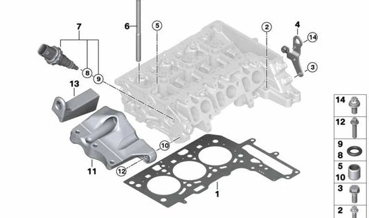 OEM 11128512674 Cueator Set pour BMW F20, F21, F40, F45, F46, F48, F39. BMW d'origine.