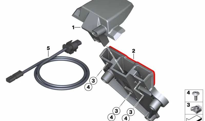 Cable luz de matrícula OEM 61129457373 para motos BMW S 1000 R, S 1000 RR, S 1000 XR, M 1000 RR, M 1000 R. Original BMW Motorrad.