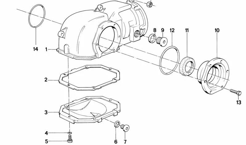 Junta de diferencial OEM 31511210884 para BMW E30 325i xDrive (modelos con tracción total y motor M20). Original BMW.