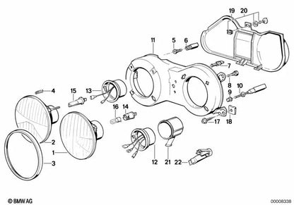 Pieza intermediaria para BMW E30, E28, E24, E23 (OEM 63121369858). Original BMW.