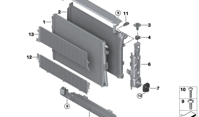 Cubierta izquierda OEM 17118666840 para BMW G20, G20N, G21, G21N, G28, G28N, G22, G22N, G23, G23N, G26, G26E, G26F, G26N, G42, G29. Pieza original BMW.