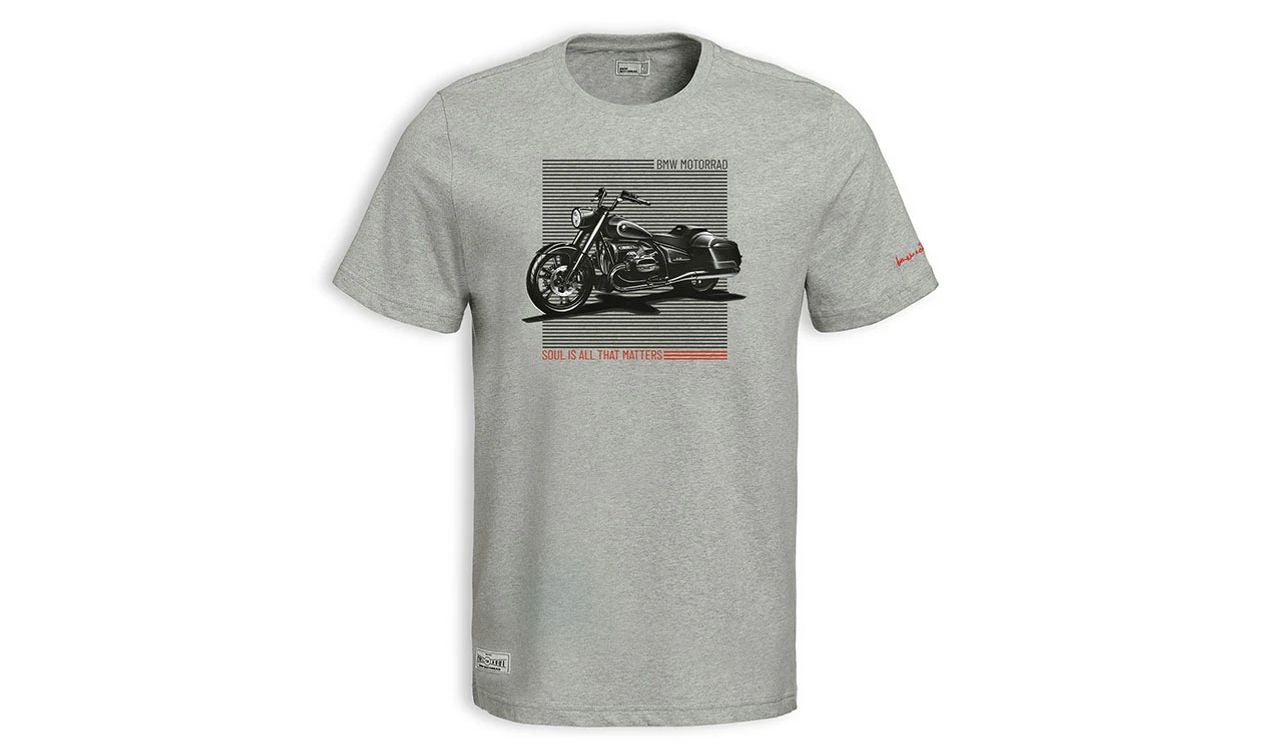 Camiseta Roctaine gris melange talla M OEM 76615B3E384 para BMW Motorrad. Original BMW Motorrad.
