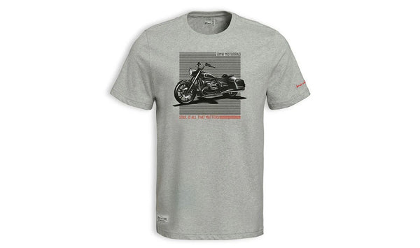 Camiseta Roctaine gris melange talla M OEM 76615B3E384 para BMW Motorrad. Original BMW Motorrad.