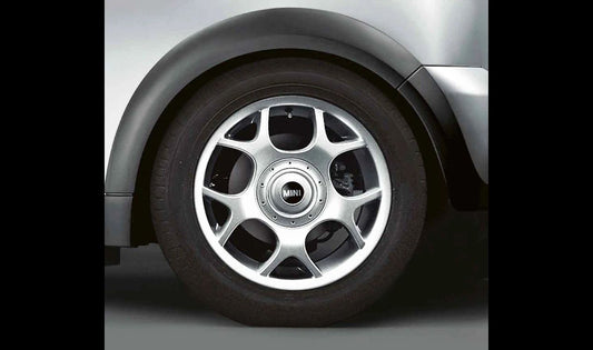 Cerchio in lega leggera 6.5Jx16 ET48 colore argento OEM 36111512350 per MINI R50, MINI R53, MINI Cabrio R52... e altro ancora. MINI originale.