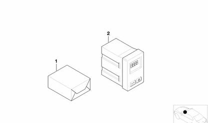 Ordenador de a bordo / Reloj digital OEM 62138377996 para BMW E36, Z3. Original BMW.