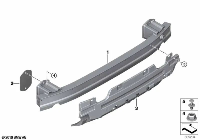 Rear carrier adapter for BMW F91, F92, F93 (OEM 51128070741). Original BMW