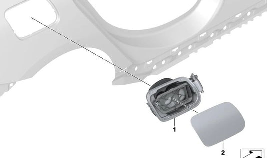 Tapa embellecedora OEM 51179466812 para BMW Serie 2 U06 (híbrido enchufable). Original BMW.