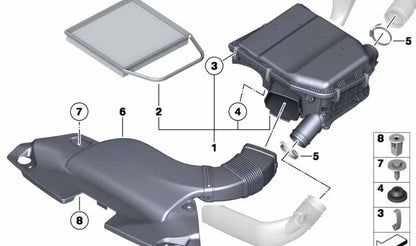 Clip de sujeción OEM 13717576676 para BMW E82, E88, E90, E91, E92, E93, E60, E61, E89. Original BMW.