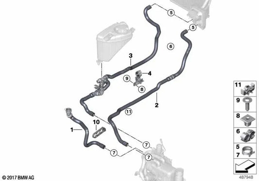 Vorab -Kältemittel 1 für BMW G12, G12N (OEM 64219318345). Original BMW.