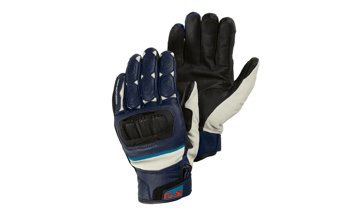 Guantes GS Rallye azul talla 9 OEM 76215B3D043 para todas las motos BMW. Original BMW Motorrad.
