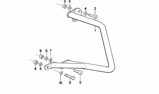 Protector trasero izquierdo cromado OEM 46712303585 para BMW C 600 Sport K18, C 650 GT K19. Original BMW.