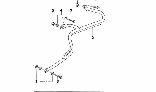 Soporte maleta lateral izquierda OEM 46542303525 para BMW Motorrad R100RS, R100RT, R65TIC, R80, R80RT, R65. Original BMW.