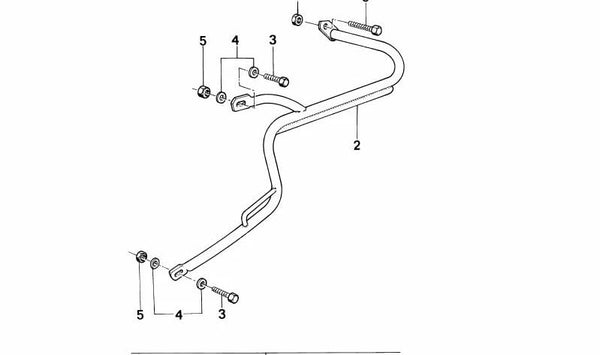 Soporte derecho para maleta OEM 46542303532 para BMW Motorrad R100RS, R100RT, R65TIC, R80, R80RT, R65. Original BMW.