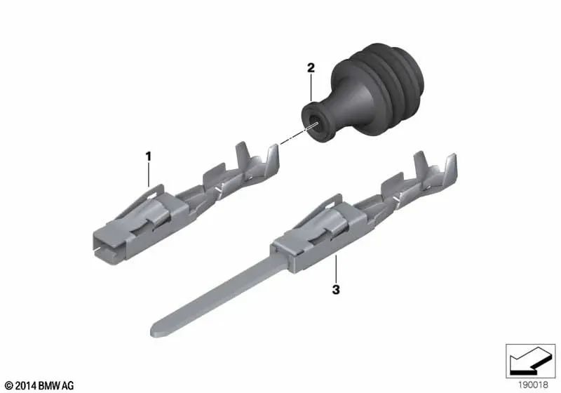 MLK Mango Kontakt 1,2 für BMW Series 1 E81, E82, E87, E88, F20, F21, Serie 3 E46, E90 (OEM 12527564537). Original BMW