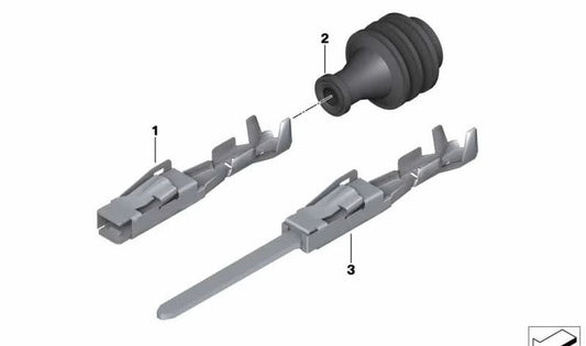 Terminal eléctrico hembra OEM 61138722293 para BMW E81, E82, E87, E88, F20, F21, F22, E46, E90, E91, E92, E93, F30, F31, F34, F32, F33, E60, E61, F07, F10, F11, F01, F02, E84, E83, F25, E70, E71, E85, E86, E89 y MINI R55, R56, R57, R58, R59. Origina