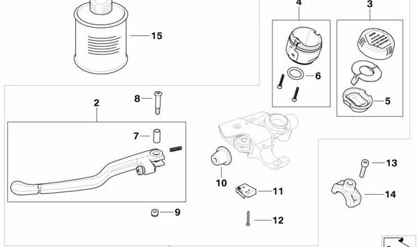 Mando de embrague OEM 32727728848 para BMW Motorrad R 1200 GS (2009-2012), R 1200 GS Adventure (2009-2013) y R 1200 R (2010-2014). Original BMW Motorrad.