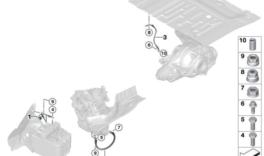 Inserts de filetage hélicoïdal OEM 33306786621 pour BMW F40, F44, F45, F46, G30, G31, G32, G11, G12, G14, G15, G16, F48, F39, G05, G06, G07. BMW d'origine.