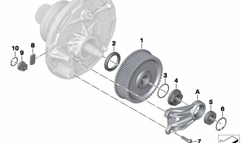 Segmento de diente OEM 33858545182 para BMW Motorrad C evolution (K17, 0C03) 2014-2020. Original BMW Motorrad.